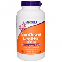 Витамины NOW Foods Лецитин из подсолнечника 1200 мг 200 капсул